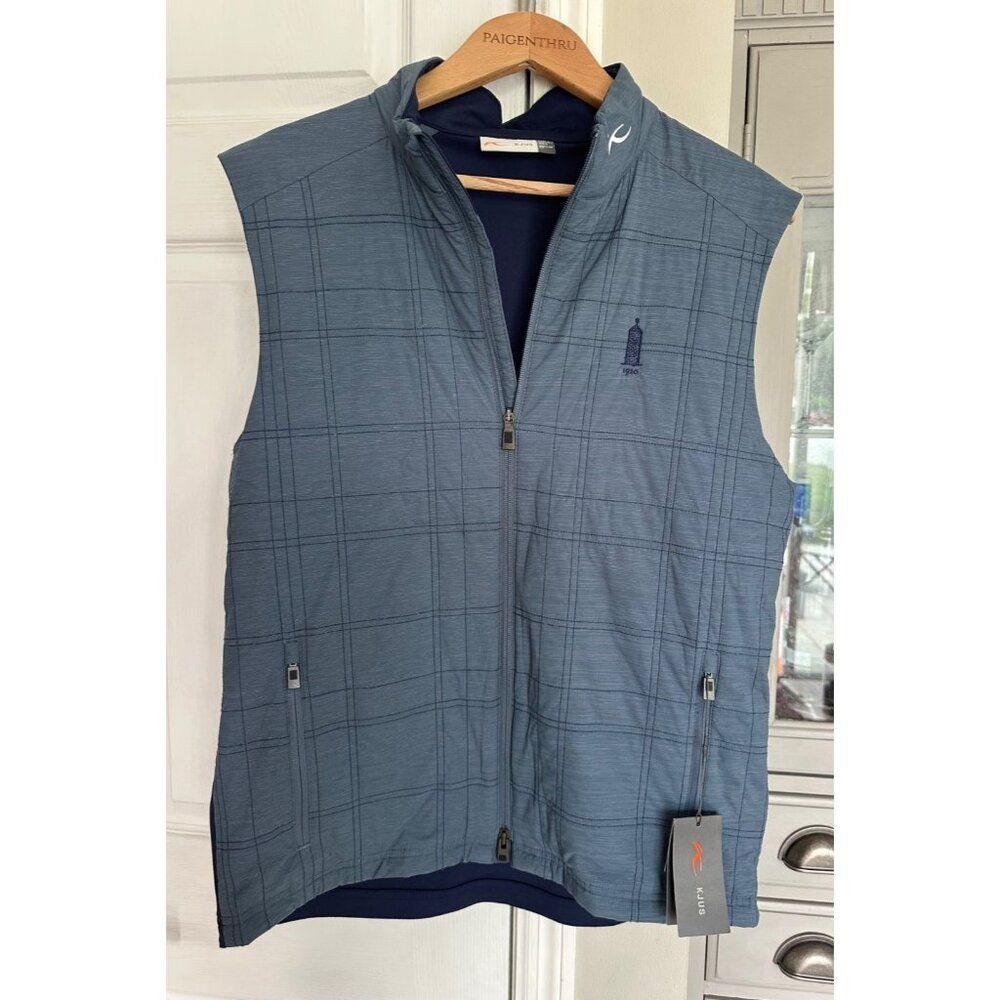 KJUS Men's 52/L Rowan Insulated Vest Blue NEW Golf